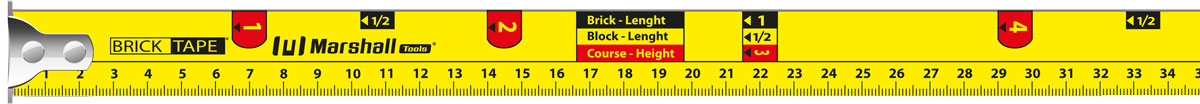 Easy to read scale – Counts bricks & blocks, for precise course layout.